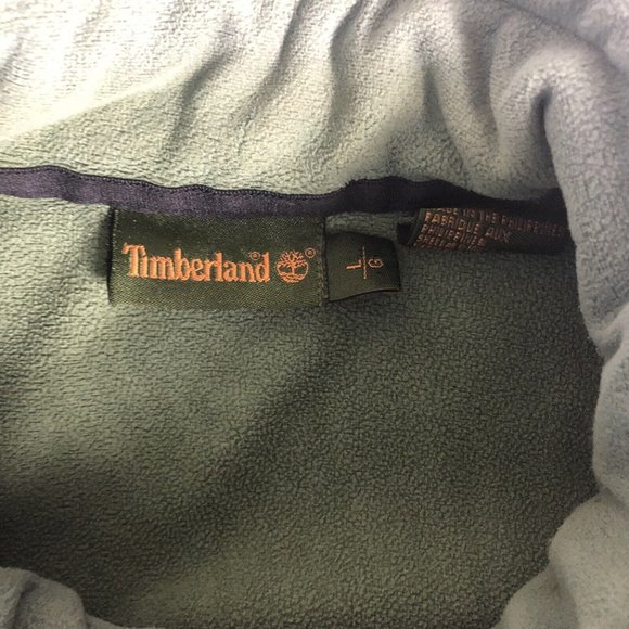 Timberland Fleece Jacket Men's Olive Green Long Sleeve Full Zip Sz L Ski a20 - Picture 3 of 7